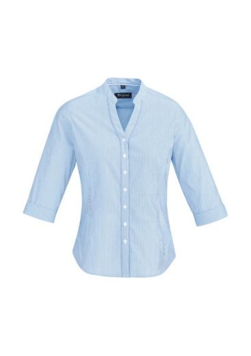 Picture of Biz Corporates Ladies Bordeaux Shirt 3/4 Sleeve Cotton Polyester Elastane